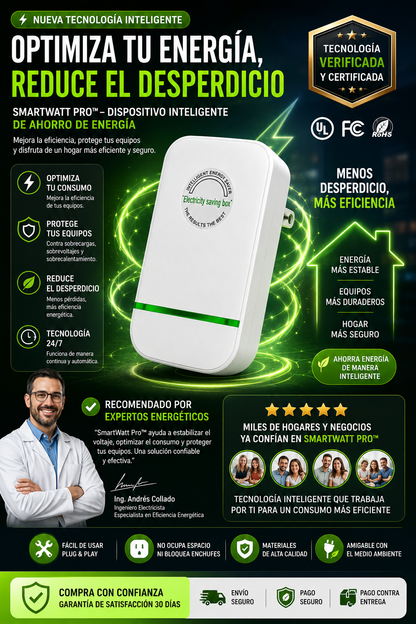 💡SmartWatt Pro™ – Dispositivo Inteligente de Ahorro de Energía