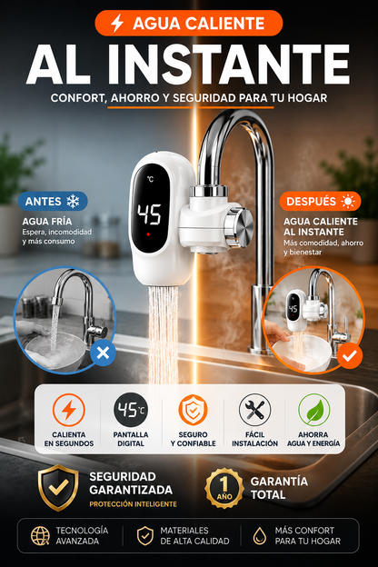 🔥💧 AquaHot Pro™ — Grifo Calentador Instantáneo